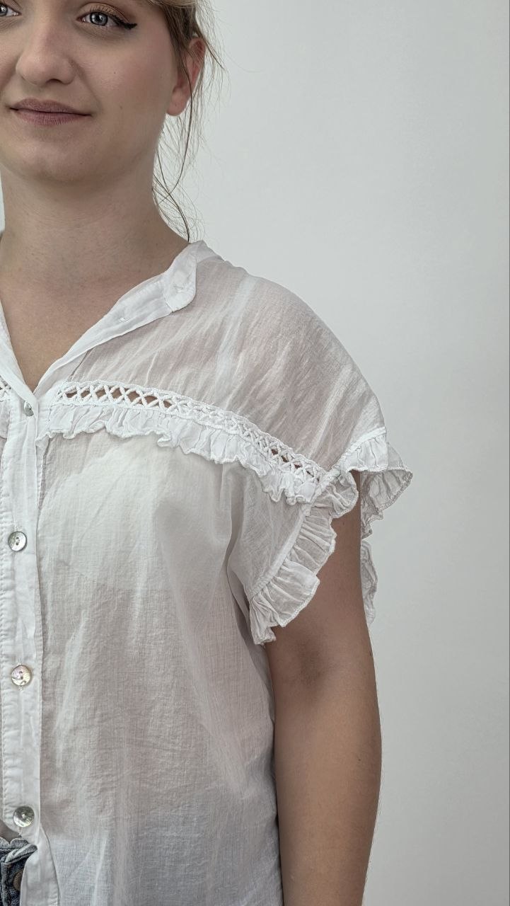 Koszula Boho Pure Cotton Bianca - obrazek 2