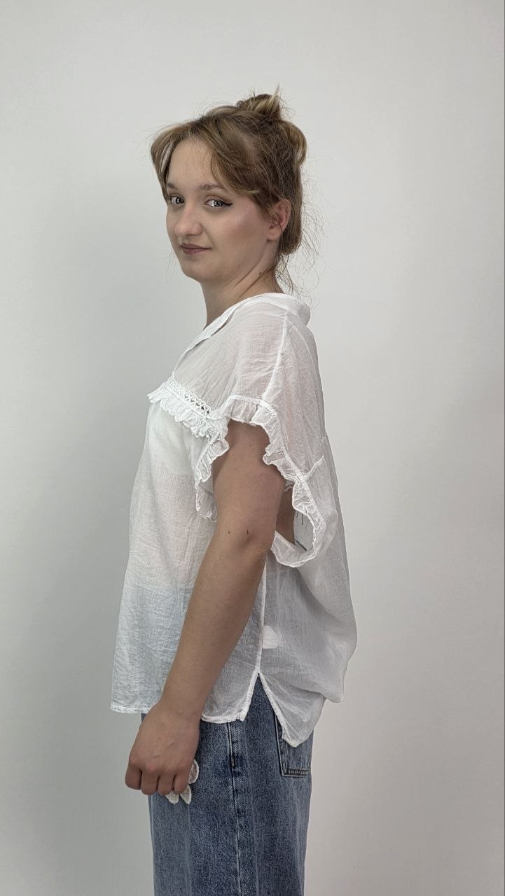 Koszula Boho Pure Cotton Bianca - obrazek 3