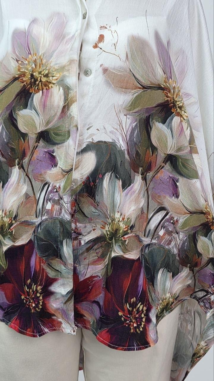 Włoska Koszula Oversize Fiora - obrazek 2