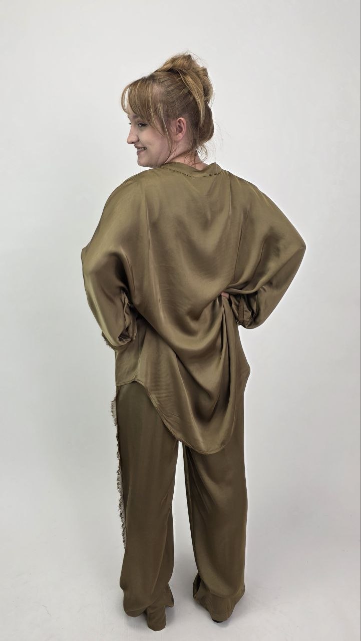 Satynowy komplet premium Miho’s Oliva Taupe - obrazek 5