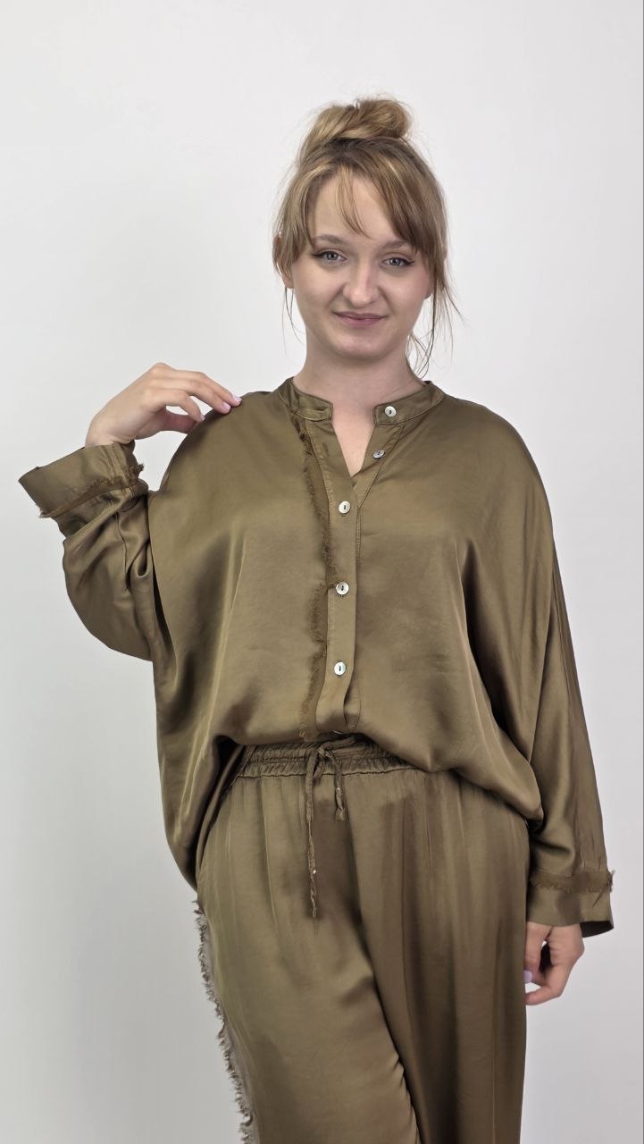 Satynowy komplet premium Miho’s Oliva Taupe - obrazek 4