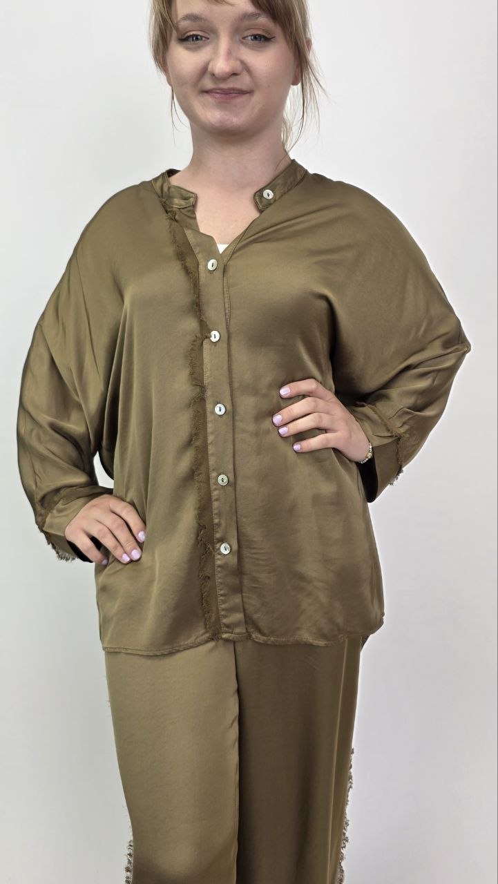 Satynowy komplet premium Miho’s Oliva Taupe - obrazek 3