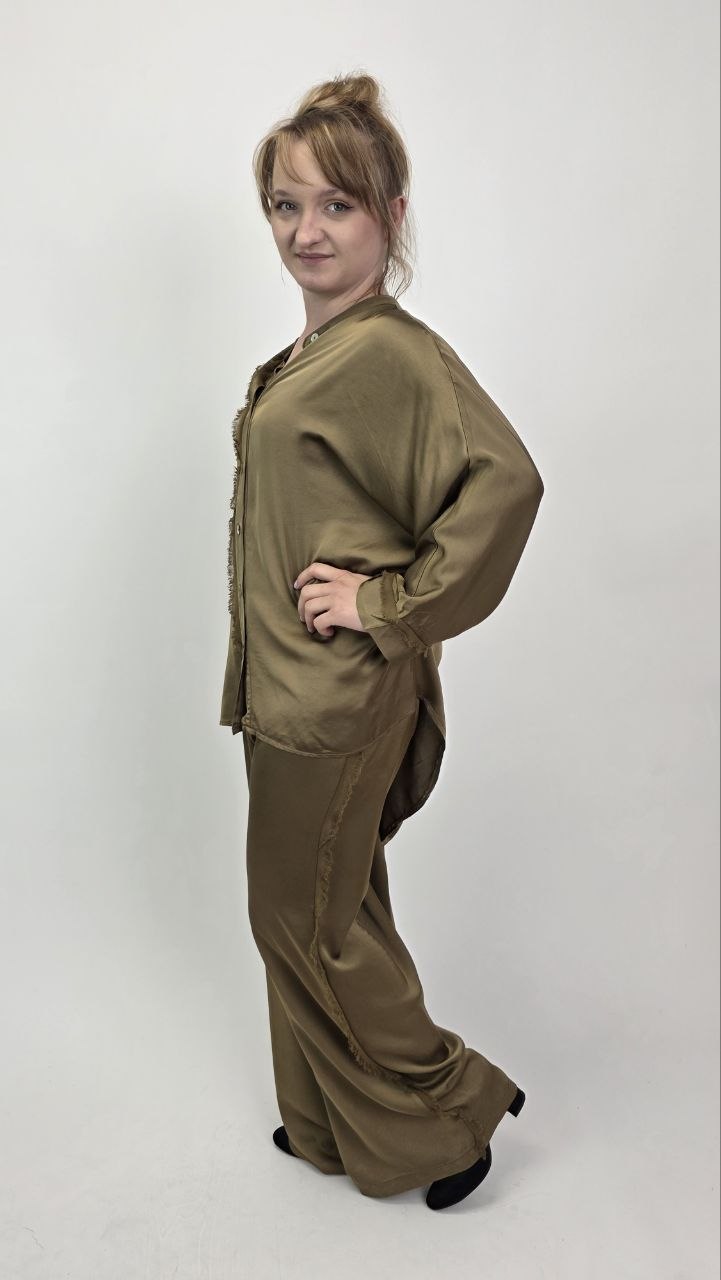 Satynowy komplet premium Miho’s Oliva Taupe - obrazek 2