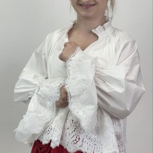 Bawełniana koszula z koronką Bogatka