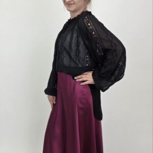 Haftowana koszula Miho’s Nero – 100% bawełna