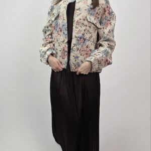 Kurtka Żakardowa Floral – Kwiatowy Pastel