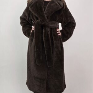 Długie futro ekologiczne Teddy Coat