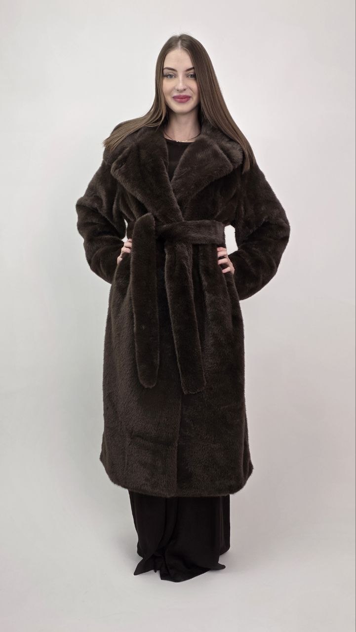 Długie futro ekologiczne Teddy Coat