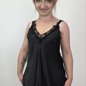 Asymetryczny top Toscana Lace Black