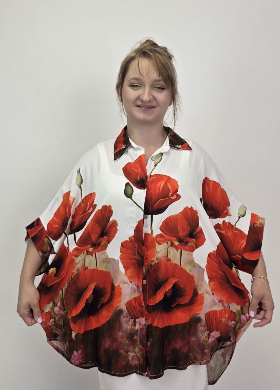Włoska Koszula Oversize Maki - obrazek 2