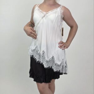 Asymetryczny top Toscana Lace White