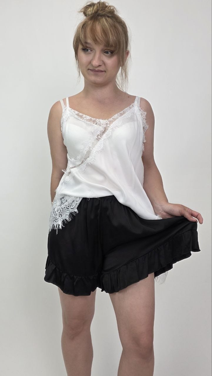 Asymetryczny top Toscana Lace White - obrazek 2